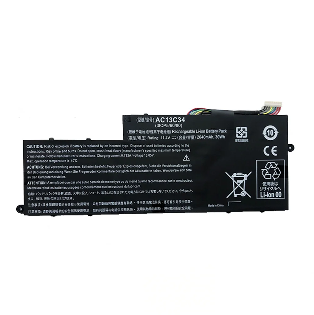 AC13C34 для ноутбука Acer, аккумулятор для планшетов, телефон для планшетов, телефон для планшетов, модель 11,4 KT.00303.005, 2640 в, мАч/30 Вт/ч