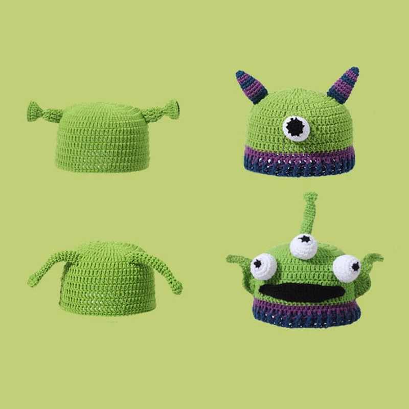 

Knitted Wool Cute Cartoon Design Hat Warm Autumn Winter Fashion Leisure Version Versatil Casual Novelty Hat