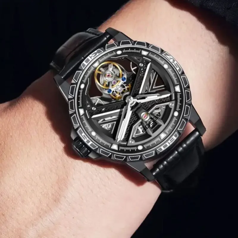 AESOP настоящие механические часы с летающим турбийоном для мужчин оригинальные со