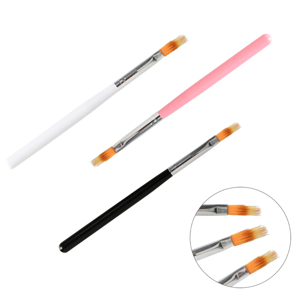 

1pc Nail Art Brush Professional Nail Shadow Effect Pen Brushes Black White Pink Women Manicure Tools Nail Accessories
