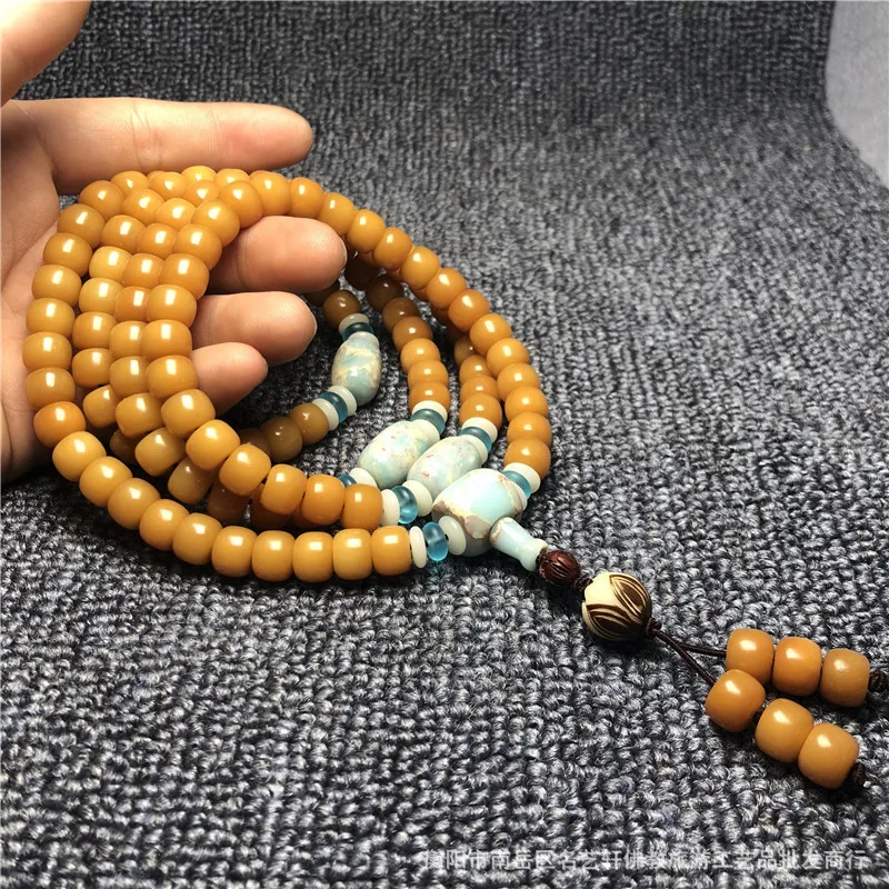 Design108Кусочки браслета Бодхи с камнем Шушань состаренный браслет из бисера в