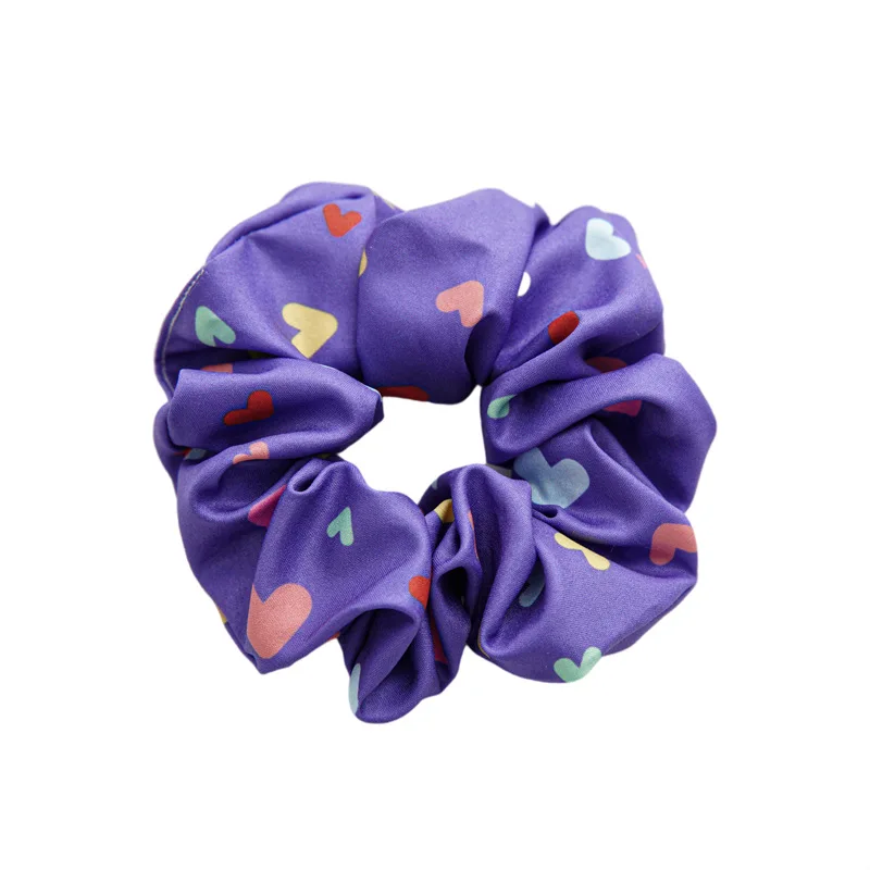 Женская резинка для волос с принтом фиолетовая эластичная |