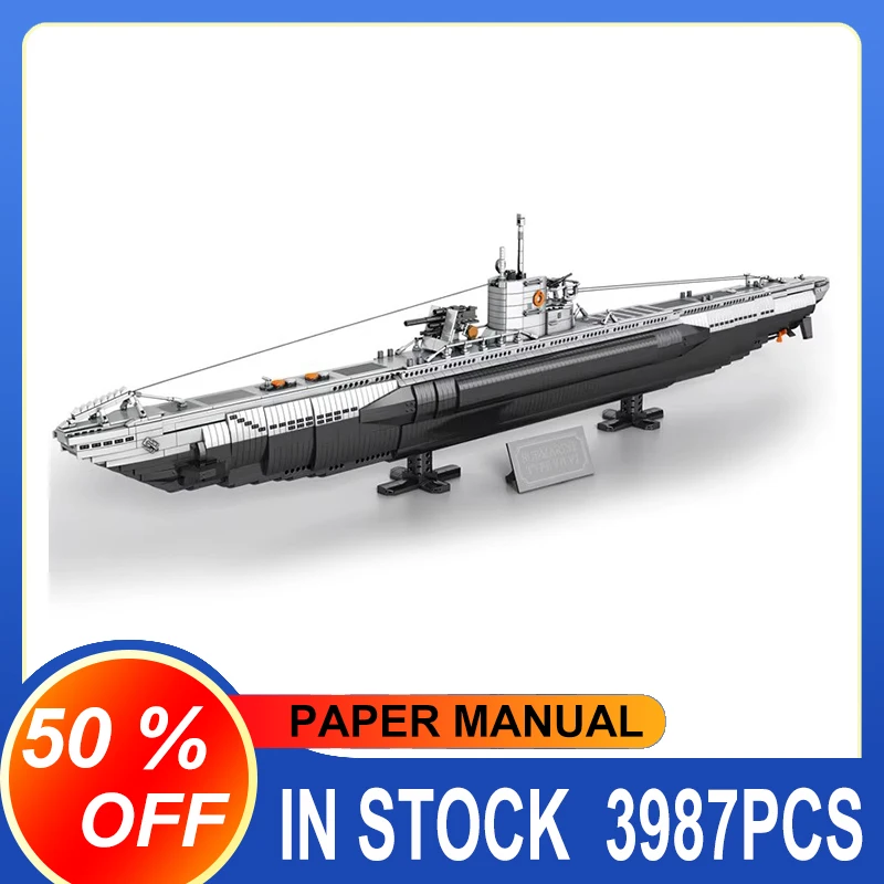 Reobrix 33050 MOC WW2 военные U-лодочки строительные блоки модель подводной лодки кирпичи