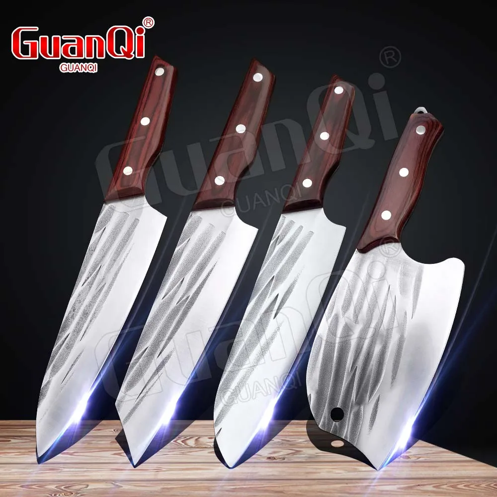 

Stainless Steel Kitchen Knife Handmade Forged Boning Knife Fishing Meat Cleaver Outdoor Cutter Butcher Knives Sharp