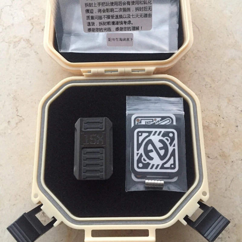 Second-Hand out-of-Print EDC Iron Royal Push Brand Zirconium Alloy Mini Material No. 15x Original Box