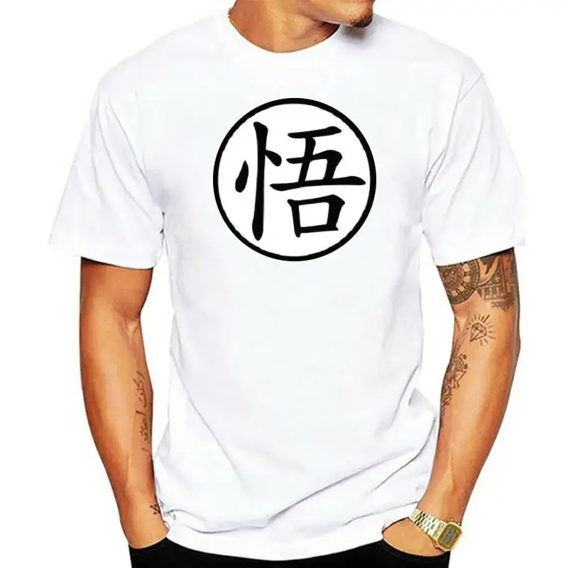 Camisetas de alta calidad para hombre, Camiseta con cuello redondo Z, camiseta con símbolo de Goku, camisetas con estampado de diseño inspirado