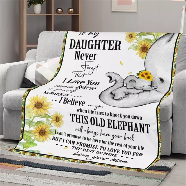 

You Are My Sunshine That I Love You From Mom Fleece Sofa Nap Blanket Soft Lightweight Sunflower Blanket To My Beautiful Daughter