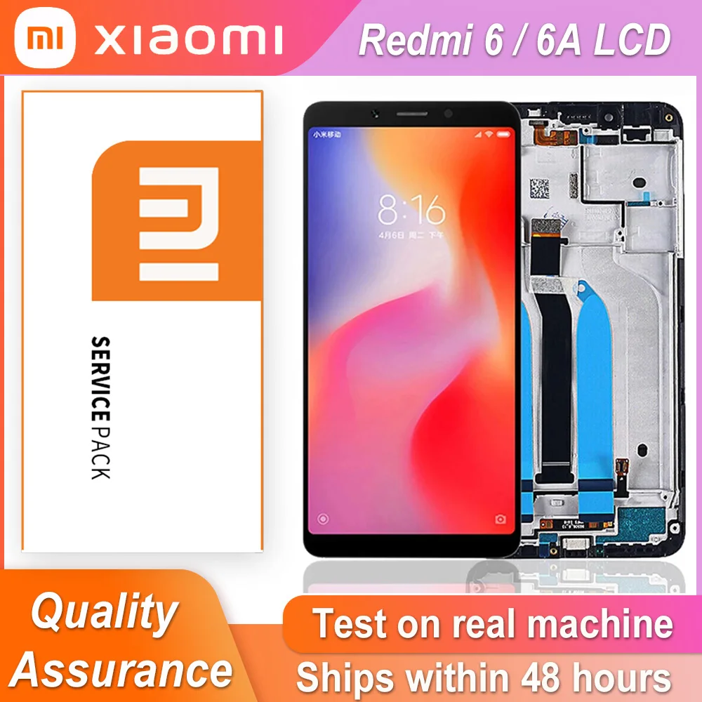 

Оригинальный ЖК-дисплей 5,45 дюйма для Xiaomi Redmi 6, ЖК-дисплей с сенсорным экраном и дигитайзером в сборе, сменные детали для Redmi 6A, ЖК-дисплей