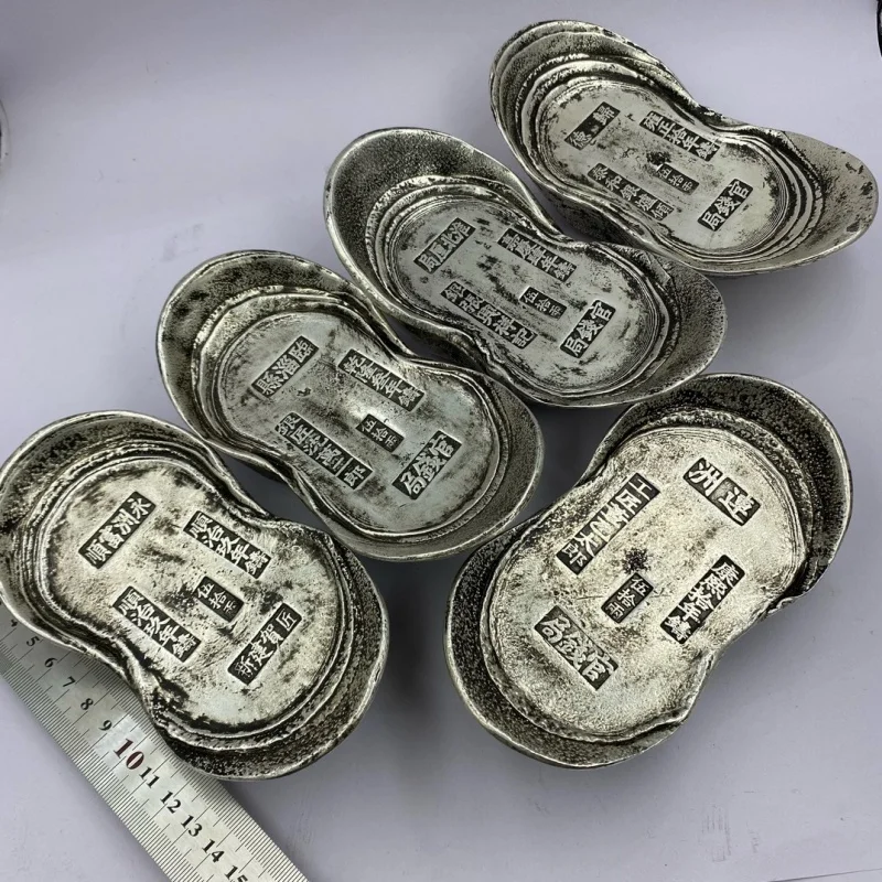 Старинное ремесло династии Цин пять императоров большой слиток официальное