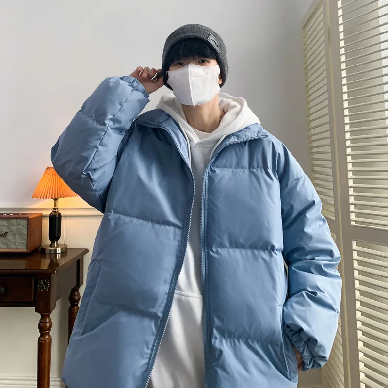 Winter Jacket Men Warm Fashion 6 Colors Casual Thickening Down Jacket Men Streetwear Loose Short Coat Mens Parker Clothes M-4XL