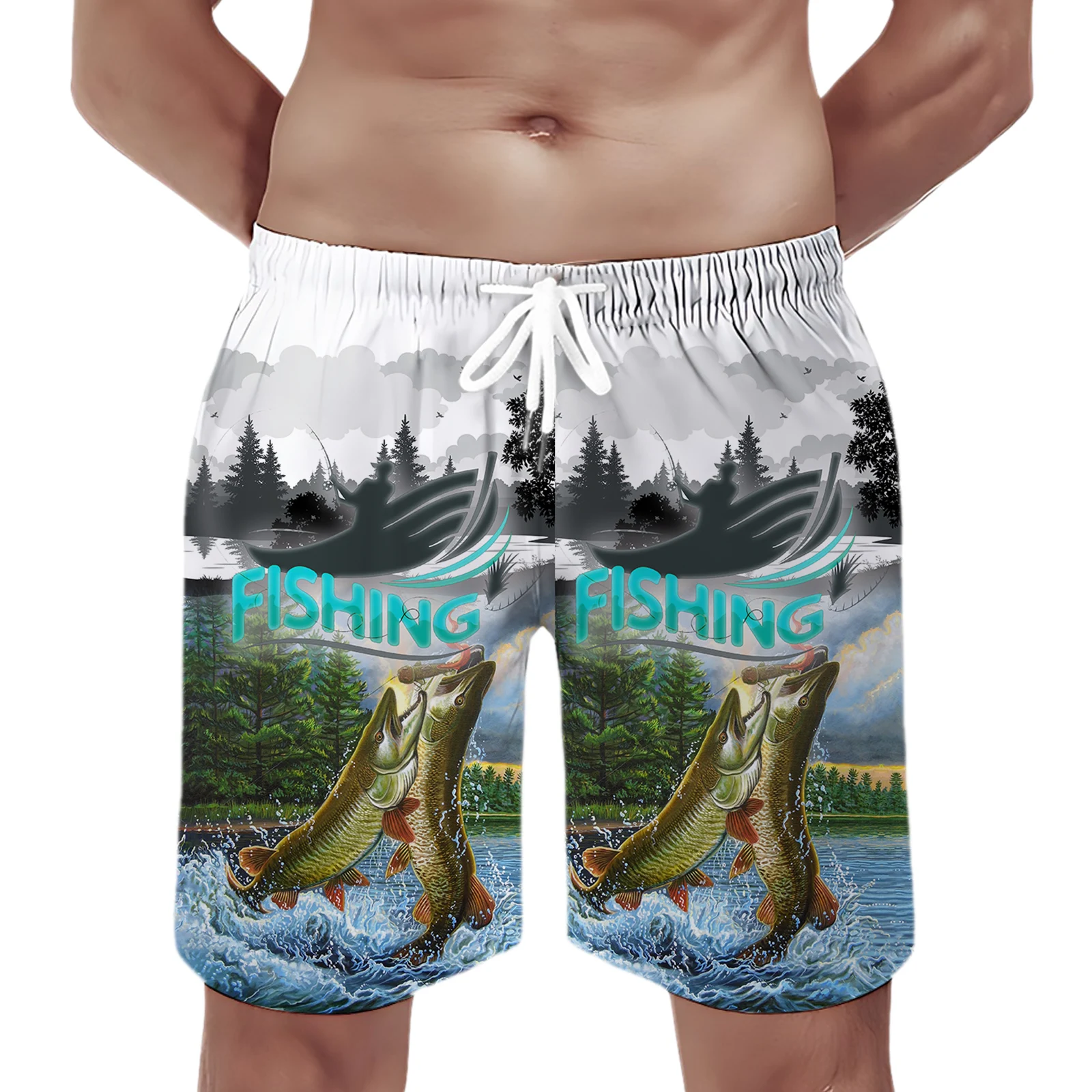 

CLOOCL Beach Shorts Beautiful Bass Fishing 3D Print Shorts Fashion Men's Shorts Hawaiian Holiday Sports Short Pants Dropshipping