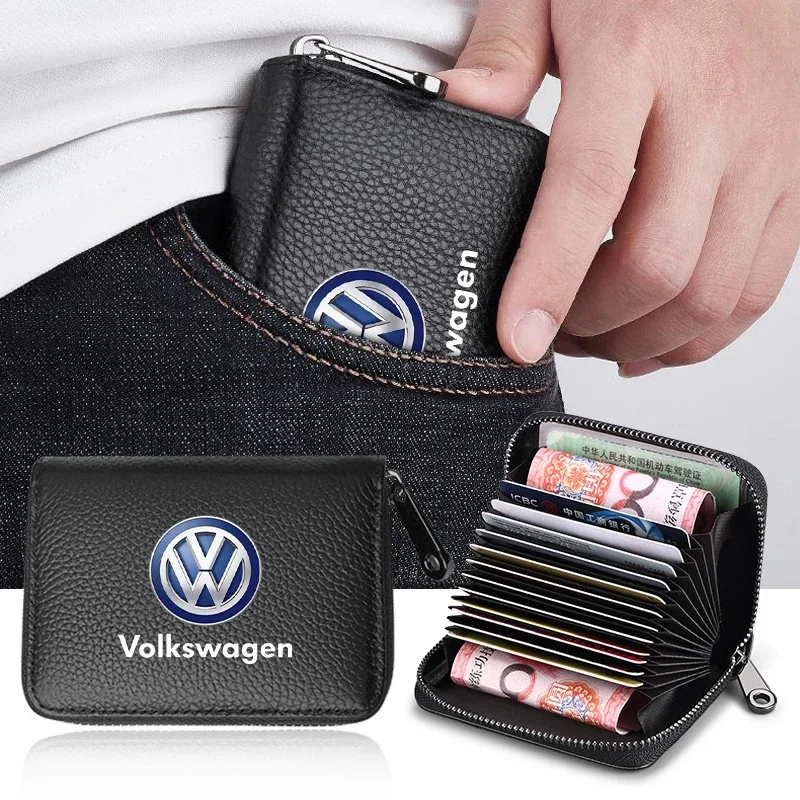 B6 для Volkswagen Кожаные мужские водительские права удостоверение личности кошелек