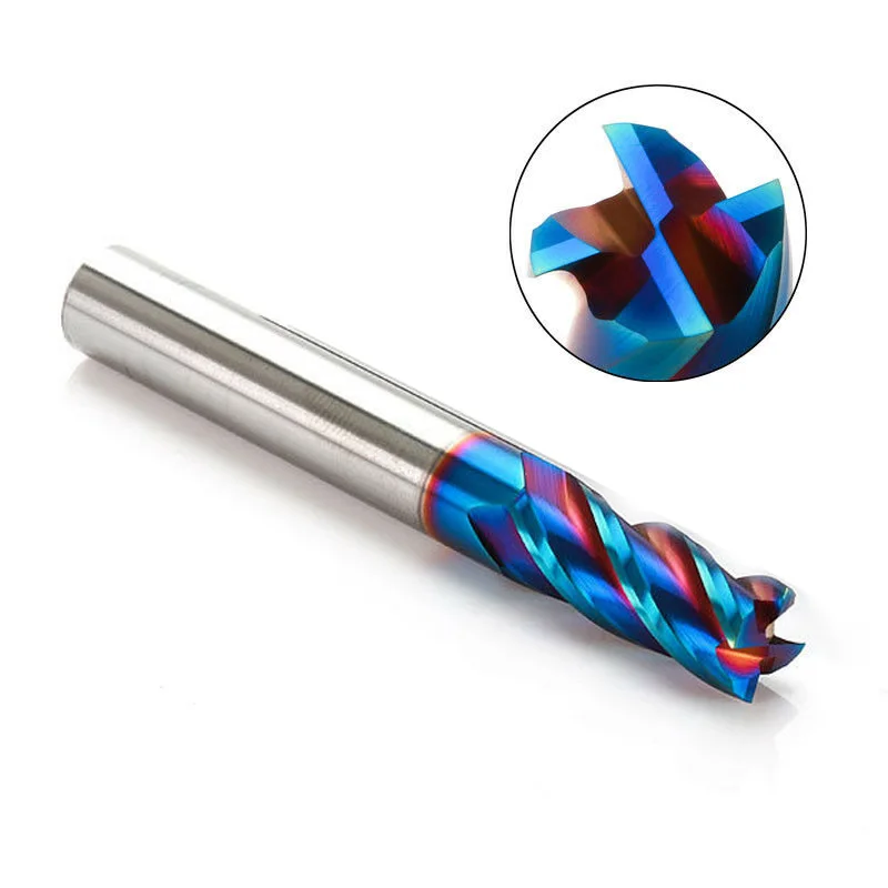 Нанофреза HRC65 ° 4F из карбида вольфрама нанофреза качественного материала для