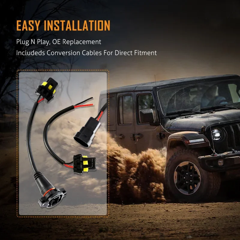 4-дюймовый автомобильный фонарь противотуманные фары сигнальная лампа для Jeep JL