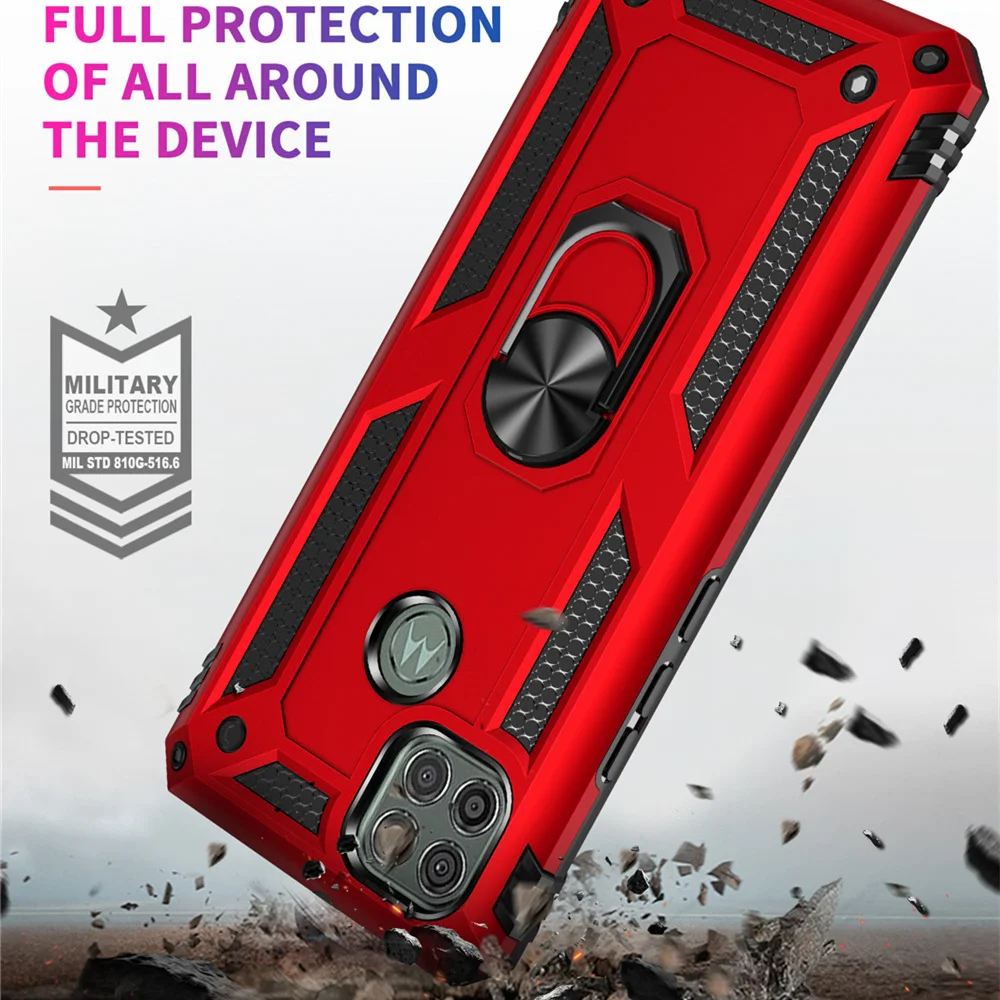 

For Moto G9 Power Case for Motorola Moto G9 Power G9power G 9 Power Shockproof Military Protective Magnet Car Holder Ring Cover
