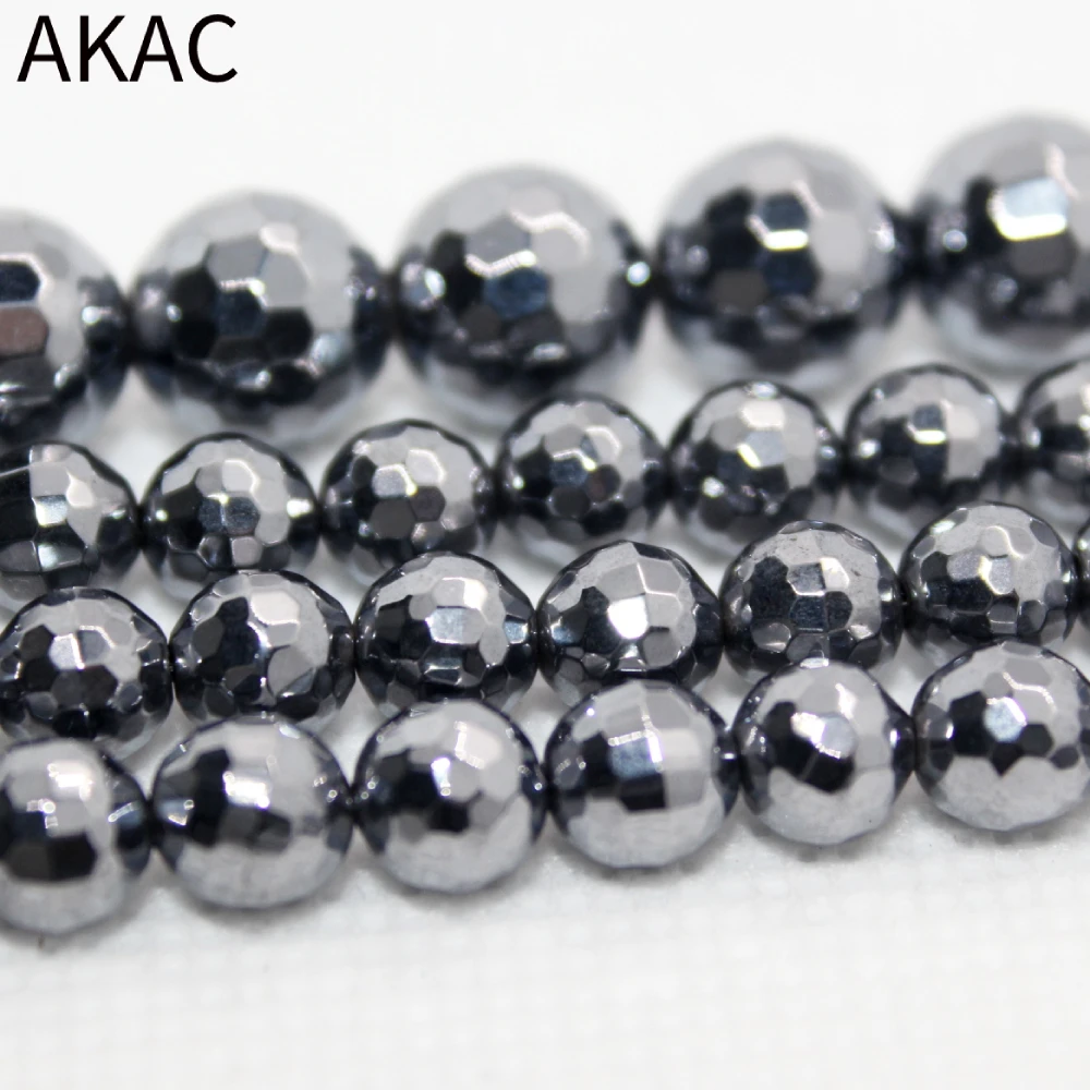 

Граненые круглые бусины AKAC Terahertz, 6-10 мм, лечебный камень, оптовая продажа