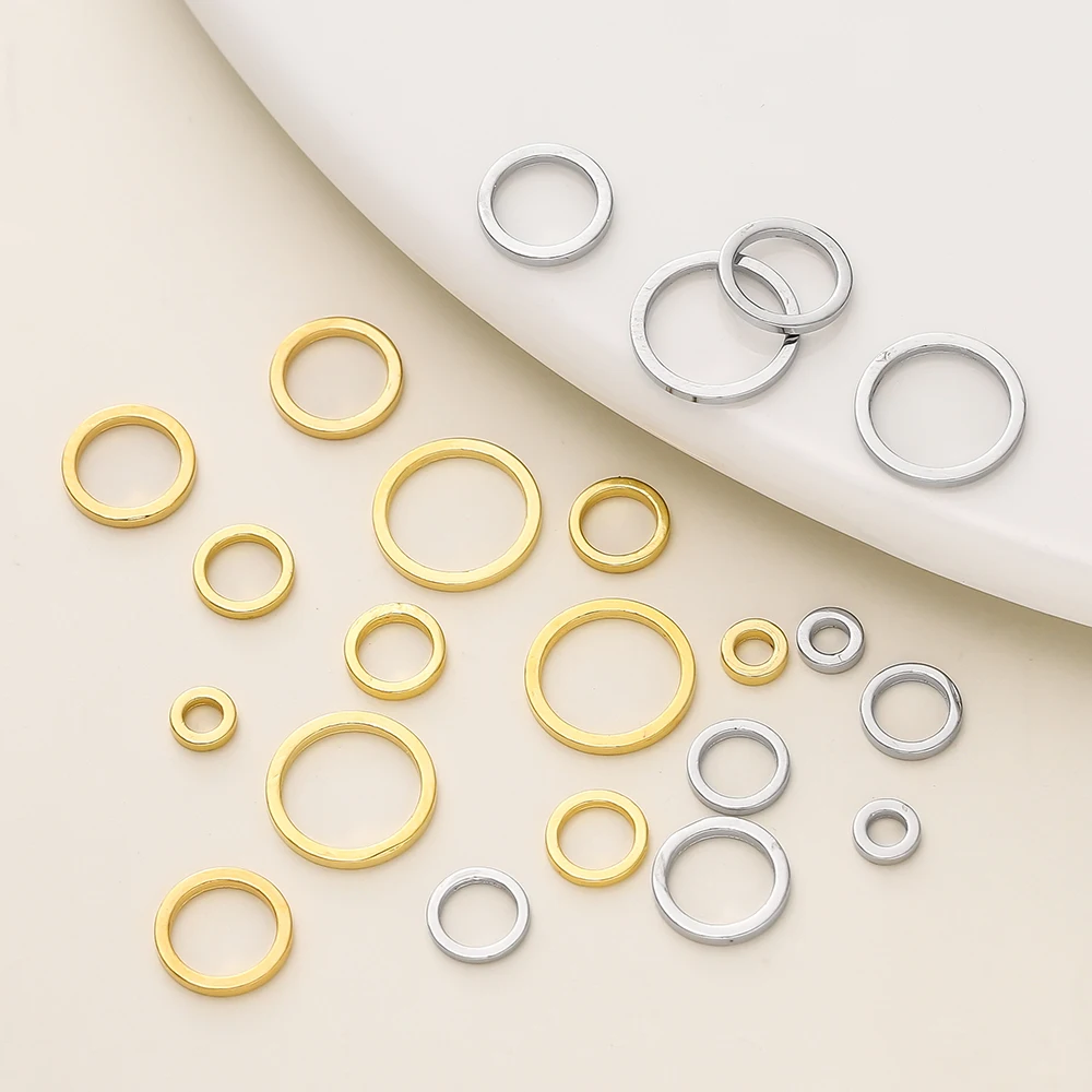 Закрытые золотистые латунные кольца St.kunkka для бижутерии