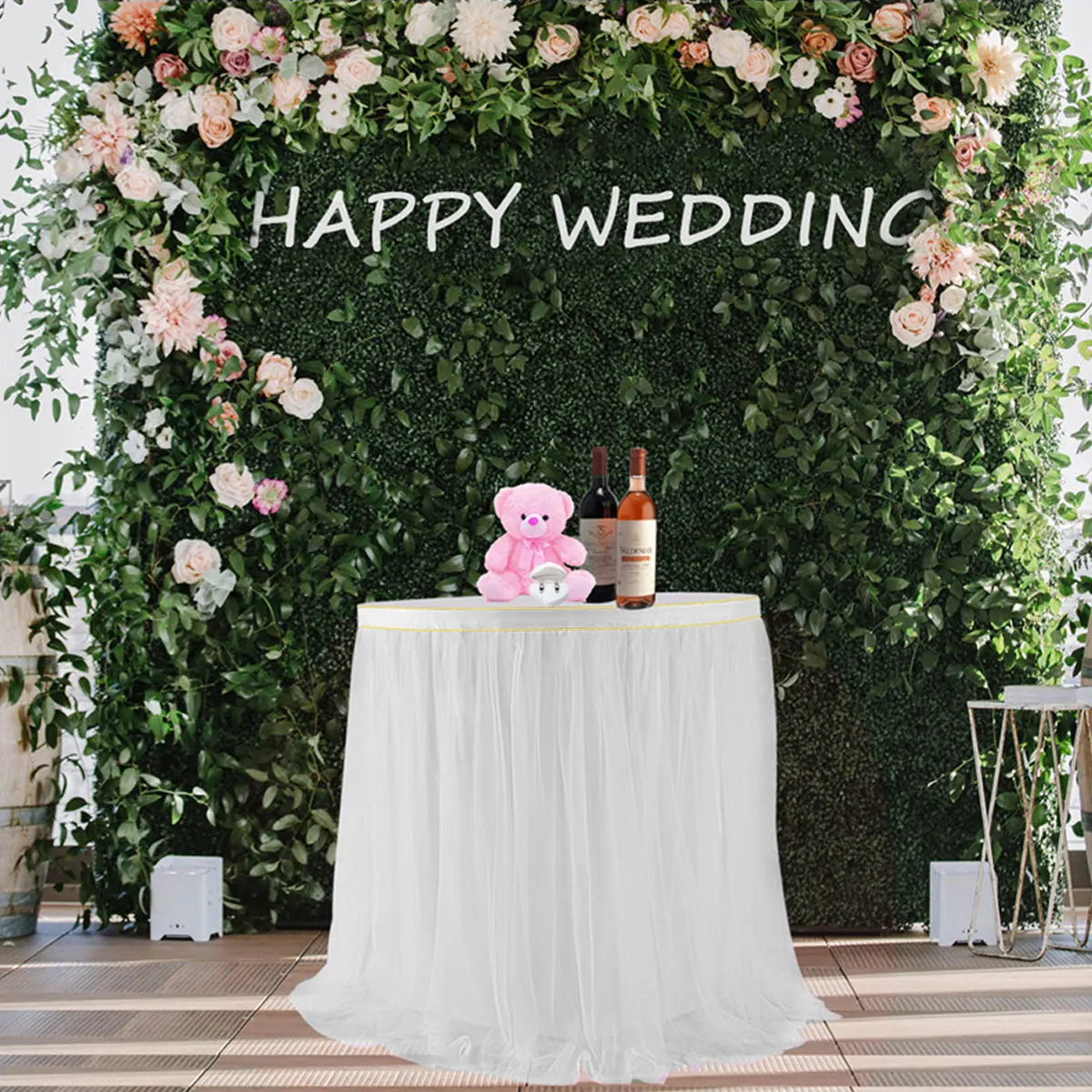 Золотые поля юбка для стола Тюлевая скатерть прямоугольный круглый стол