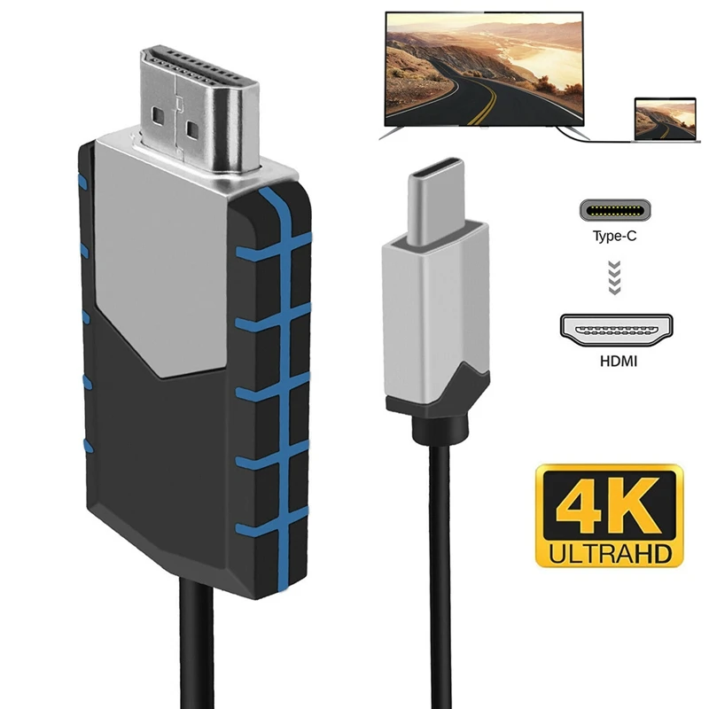 Кабель с разъемом Type-C на HDMI 4K Full HD мгновенная проекция подключение сотового