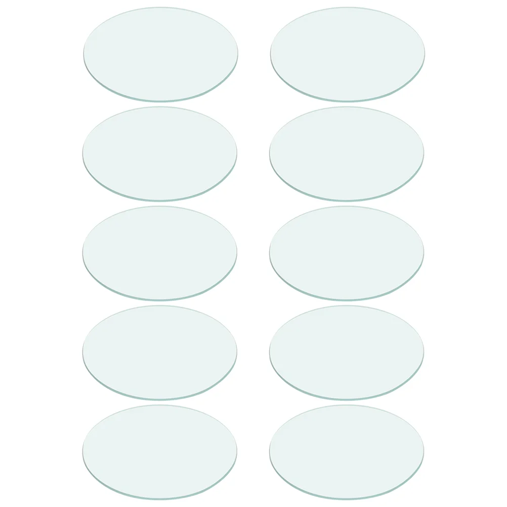 

10 Pcs Laboratory Glass Cover Transparent Watch Beakers Glasses Flat Clear Labs