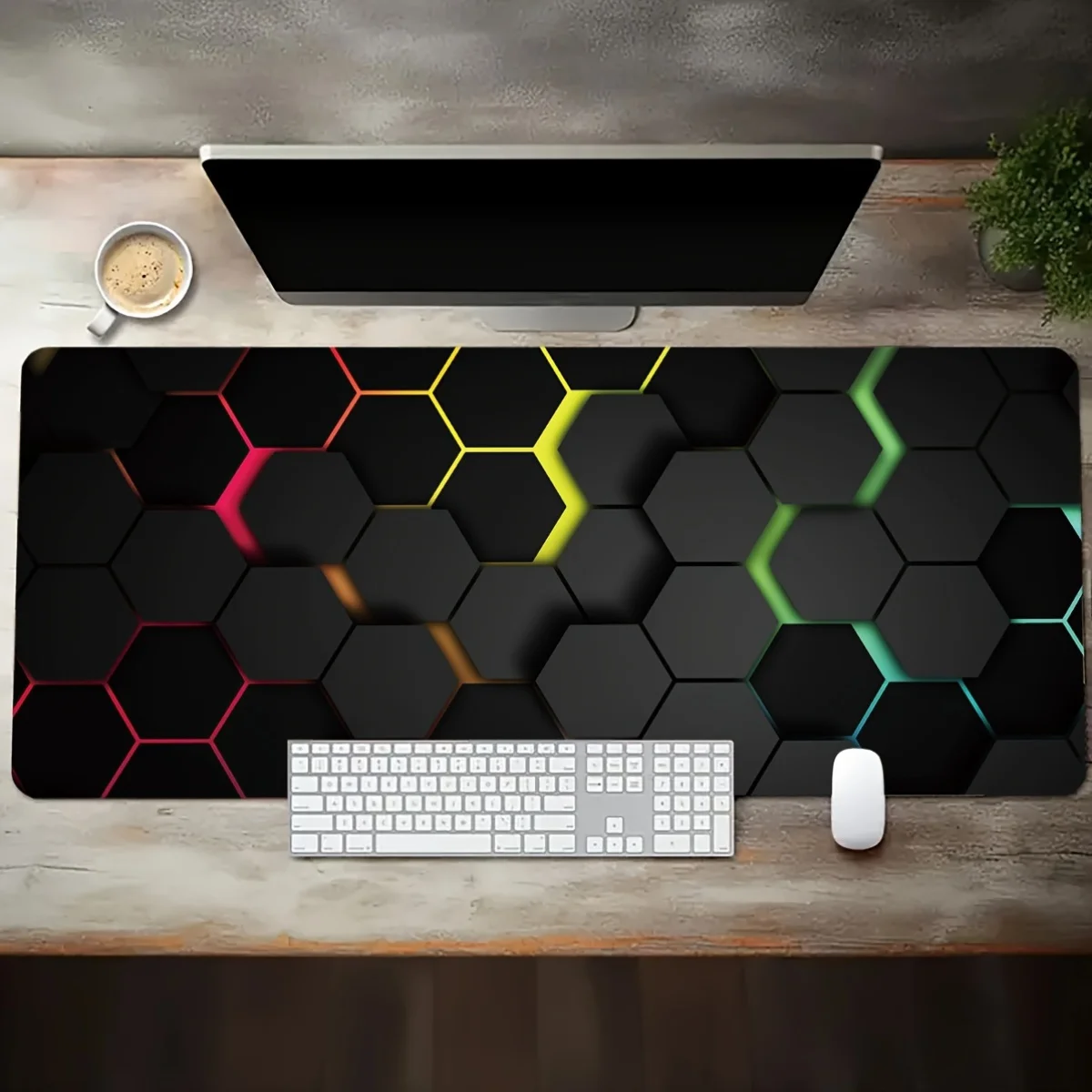 Honeycomb Diamond Grid Art Mousepad Professional Gaming Mouse Pad ...