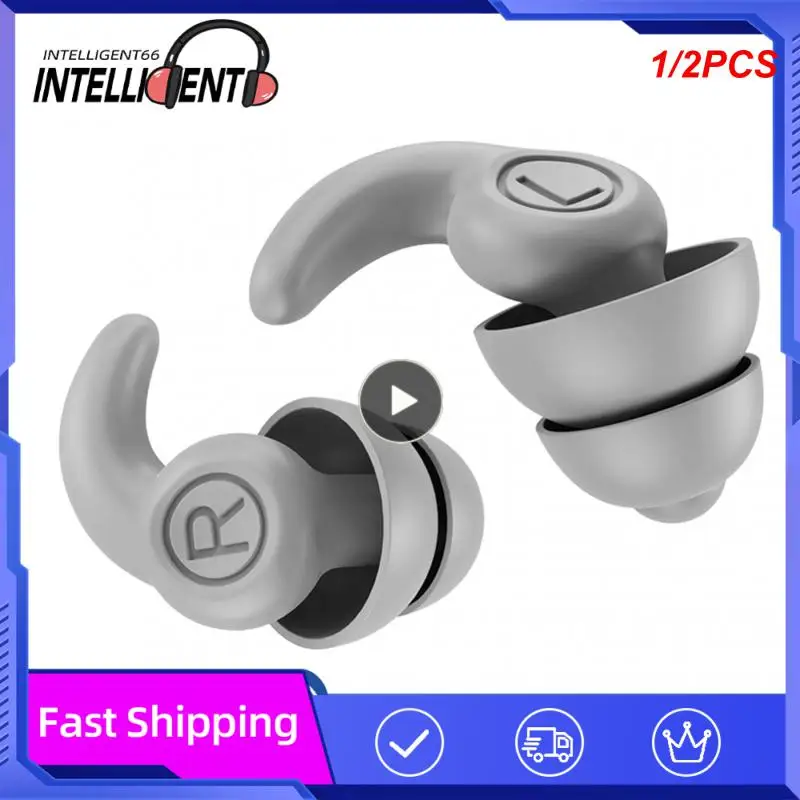 

1/2PCS Anti Noise Silicone Earplugs Waterproof Swimming Ear Plugs For Sleeping Diving Surf Soft Comfort Natation Swimming Ear