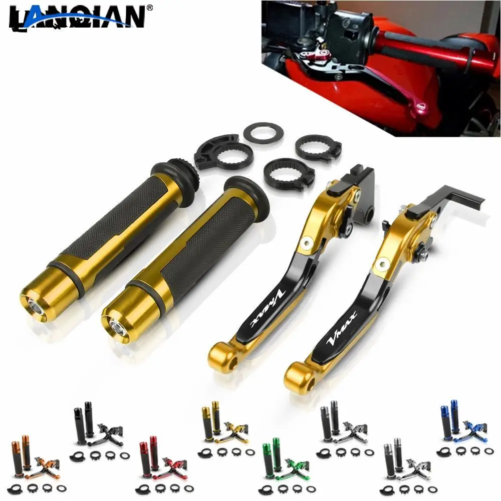 

For Yamaha V-MAX VMAX 1200 Motorcycle CNC Brake Clutch Lever & 7/8 22MM Handlebar Grips V-MAX VMAX 1200 1985-2007 Accessories