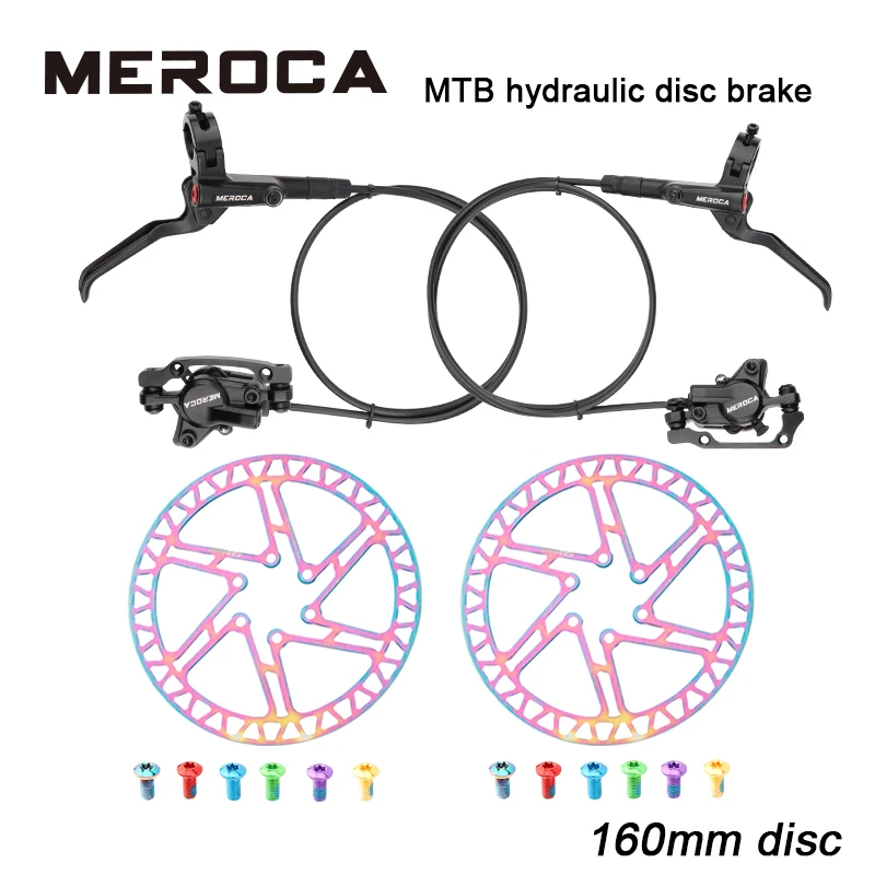 

Тормоз для горного велосипеда MEROCA M8000, гидравлический дисковый тормоз 160 мм, двусторонний тормоз 800/1400 мм, передний тормоз для велосипеда и задний тормоз