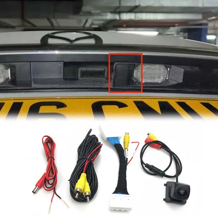 

Автоматическая камера заднего вида VKAUTO для Mazda 6 Atenza GJ GL седан Wagon 2015 ~ 2023 Комплект кабелей адаптера для монитора OEM/HD CCD 6V NTSC CAM