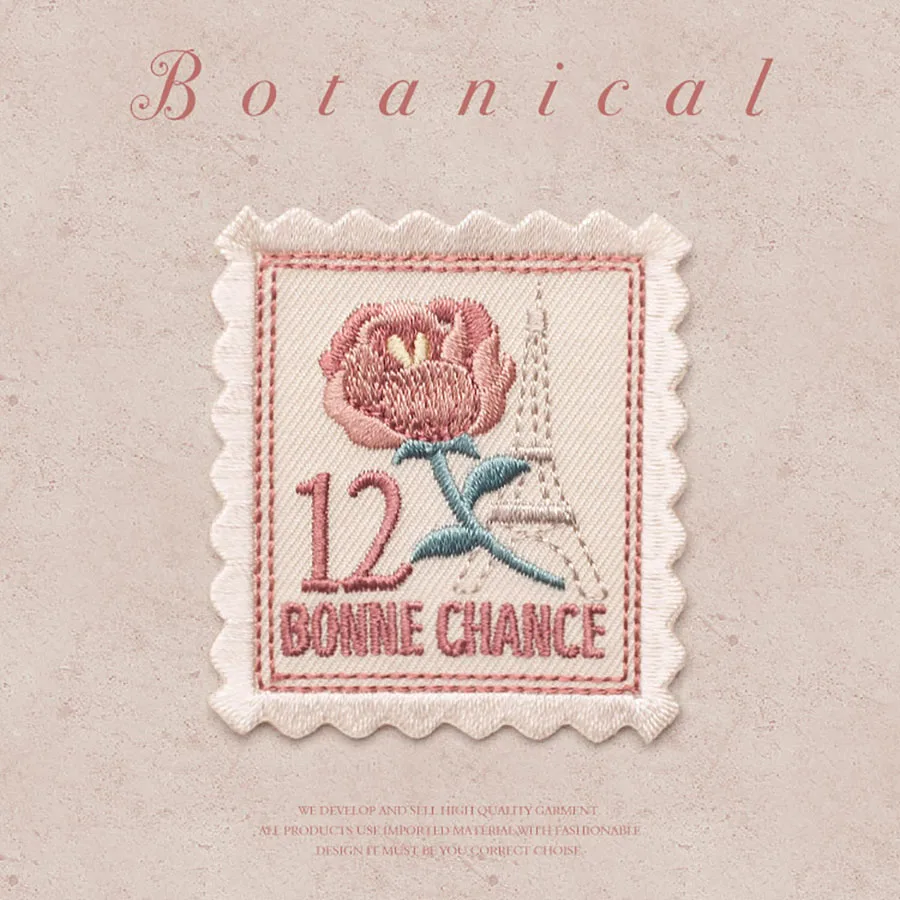 Цельный штамп с растением и цветком наклейка вышивкой гладильная ткань палочка