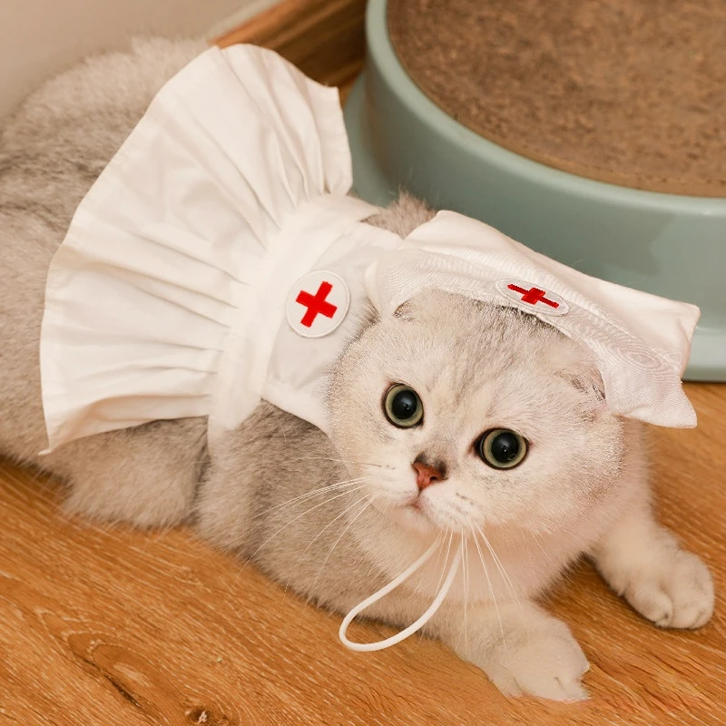 

Pet Costumes Cute Funny Clothes Cats Small Puppy Dogs Shake Netizen Nurse Clothes Doctor Cross-dressing Photo Props