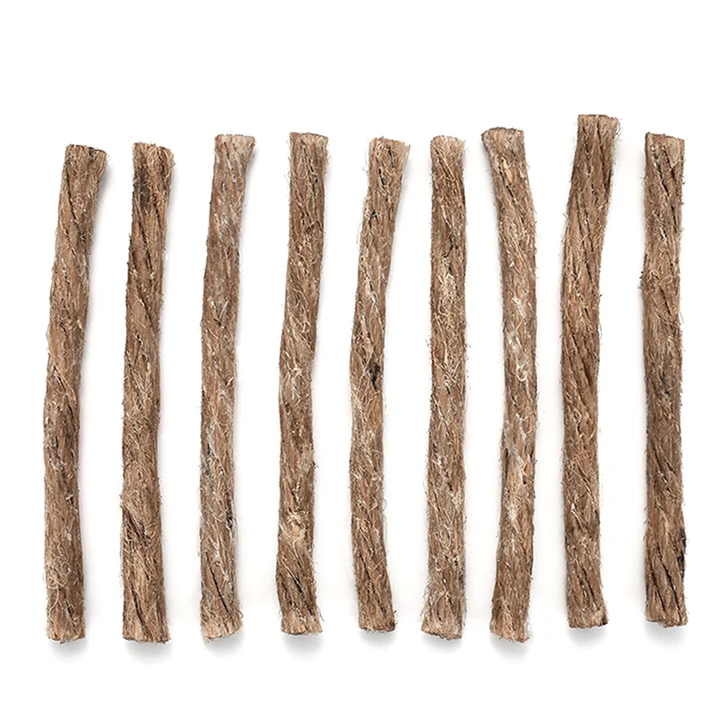 

10pcs Outdoor Camping Tinder Rope Portable Practical Hemp Rope Wick Camping Fire Starter For Hiking