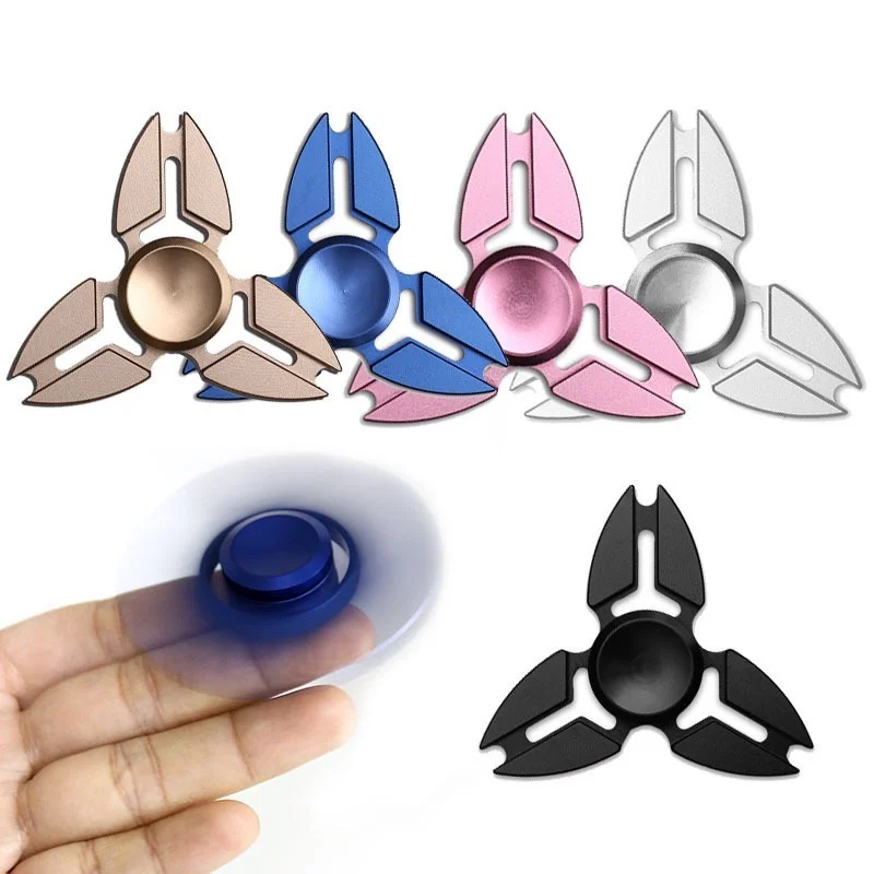 

Aluminum Alloy Triangle Finger Tip Gyroscope Finger Tip Decompression Toy Hand Spinner Fidget Spinners Stress Reliever Kid Toy