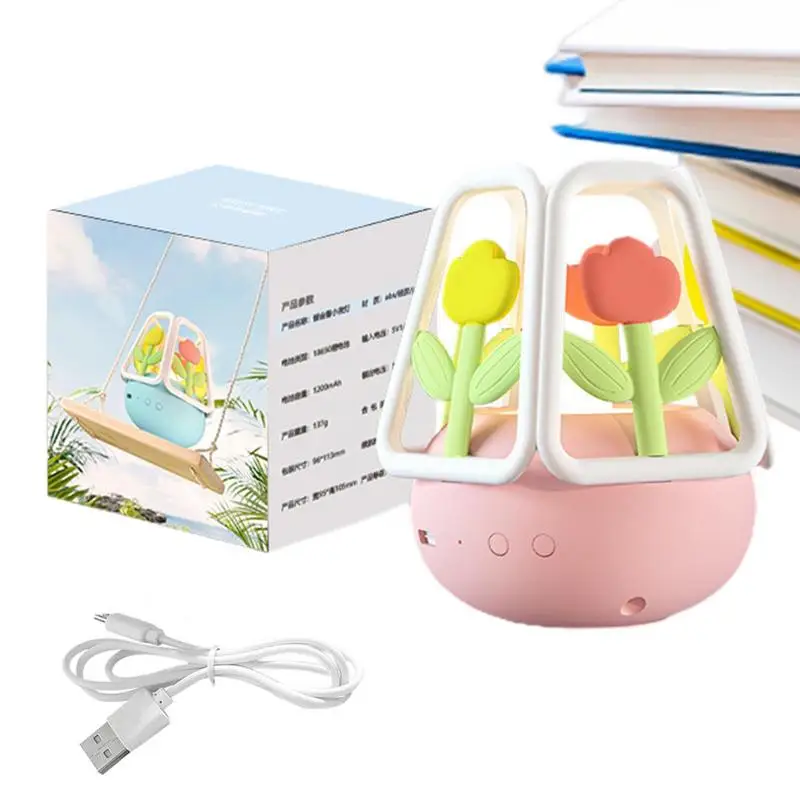 

Tulip Night Light Tulip Night Lamp For Kids Battery Powered Flowers Decor Nursery Nightlight For Bedrooms Living Room Nursery