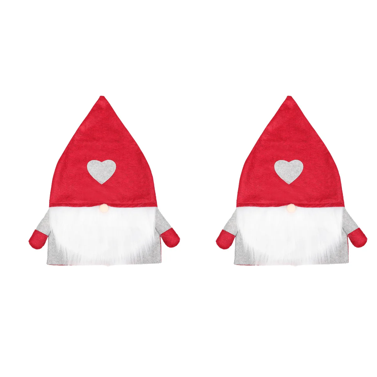 

Chair Christmas Cover Slipcovers Decor Santa Kitchen Banquet Holiday Festival Claus Decorations Covers Gnome Decorative