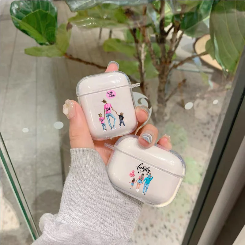Симпатичные Детские женские наушники для родственников Airpods 1 2 Pro мягкие ТПУ Air Pods