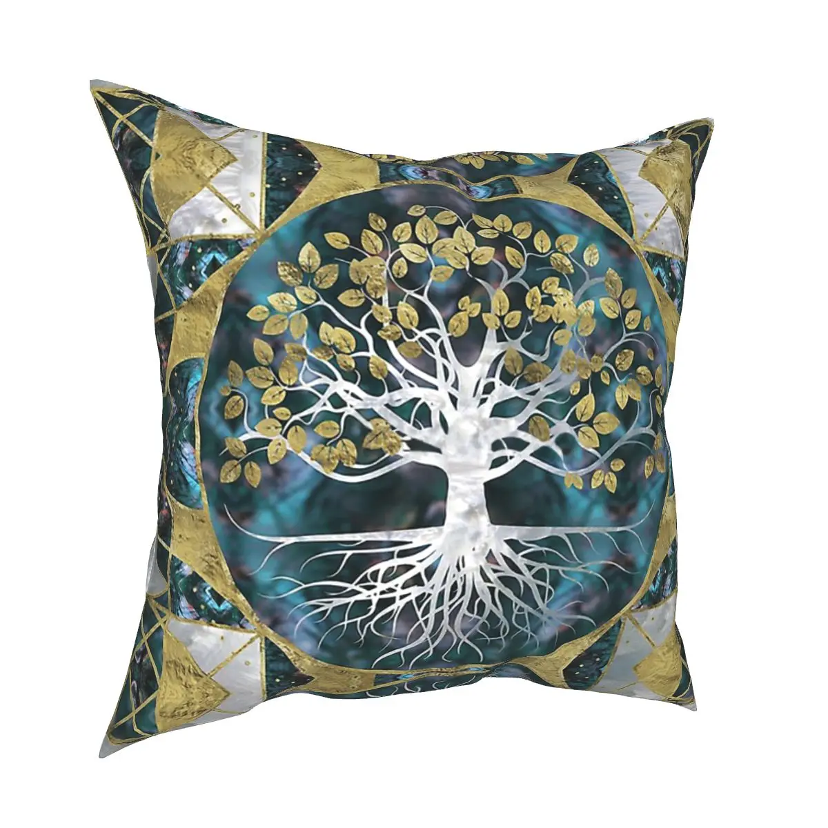 

Viking Triquetra Tree Of Life Pillowcase Polyester Cushion Cover Decoration Yggdrasil Valknut Symbol Pillow Case Cover for Home