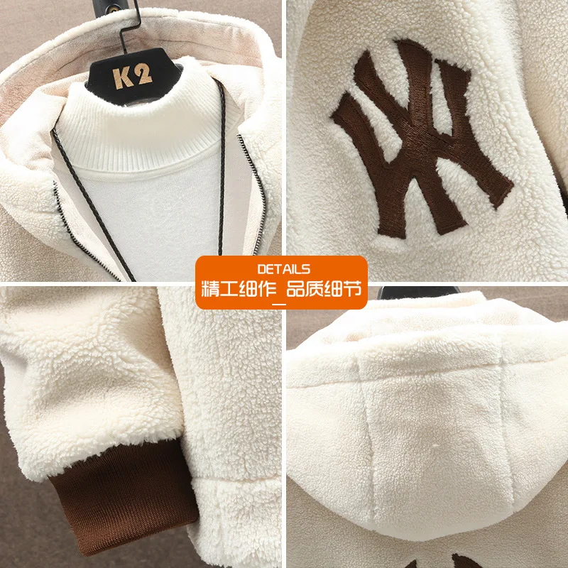 Autumn and Winter New Cashmere Jacket Men's Hooded Padded Jacket Winter Warm Men's Coat