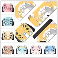 playvital full set protective stickers customized vinyl decal skins for ns switch oled model console joycon dock grip
