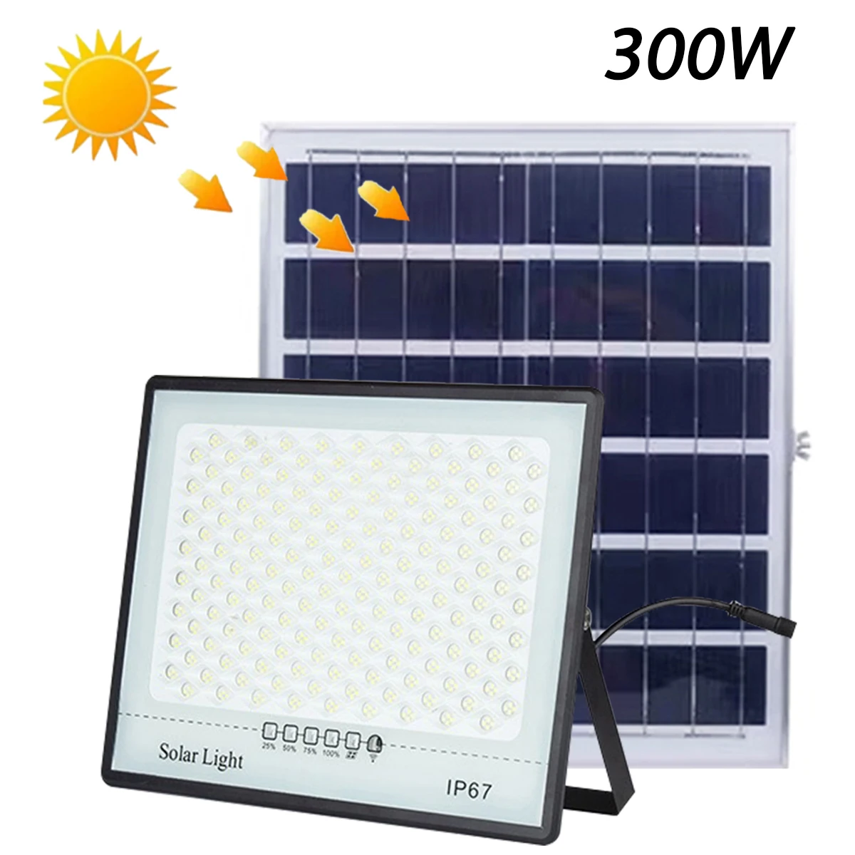 

300W 100W Solar Spotlight Waterproof Solar Led Light Outdoor Lamp with Remote Control Flood Light Solar Street Lights Sunlight