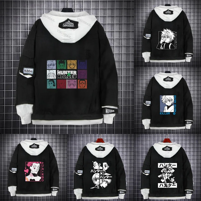 Джинсовая куртка Killua Zoldyck HUNTER×HUNTER уличная одежда Аниме Fifures джинсовые костюмы для