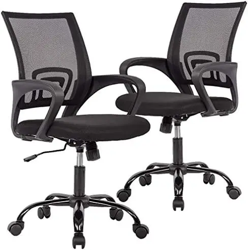 Desk Chair Mesh Computer Chair Back Support Modern Executive Adjustable Chair Task Rolling Swivel Chair For Women,men(2 Pa