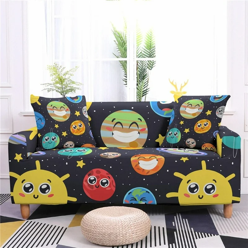 

Чехол для дивана с мультипликационным принтом Вселенная полноразмерный чехол для подушки от грязи Пыленепроницаемый Чехол для углового ди...