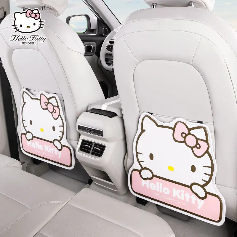 

Sanrio Car Seat Backrest Kick Protection Pad Cute Cartoon Hello Kitty Children's Car Rear Seat Backrest Kick Protection Pad