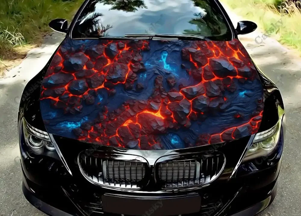 Абстрактная лава рисунок пламени наклейки для грузовиков виниловые Стикеры