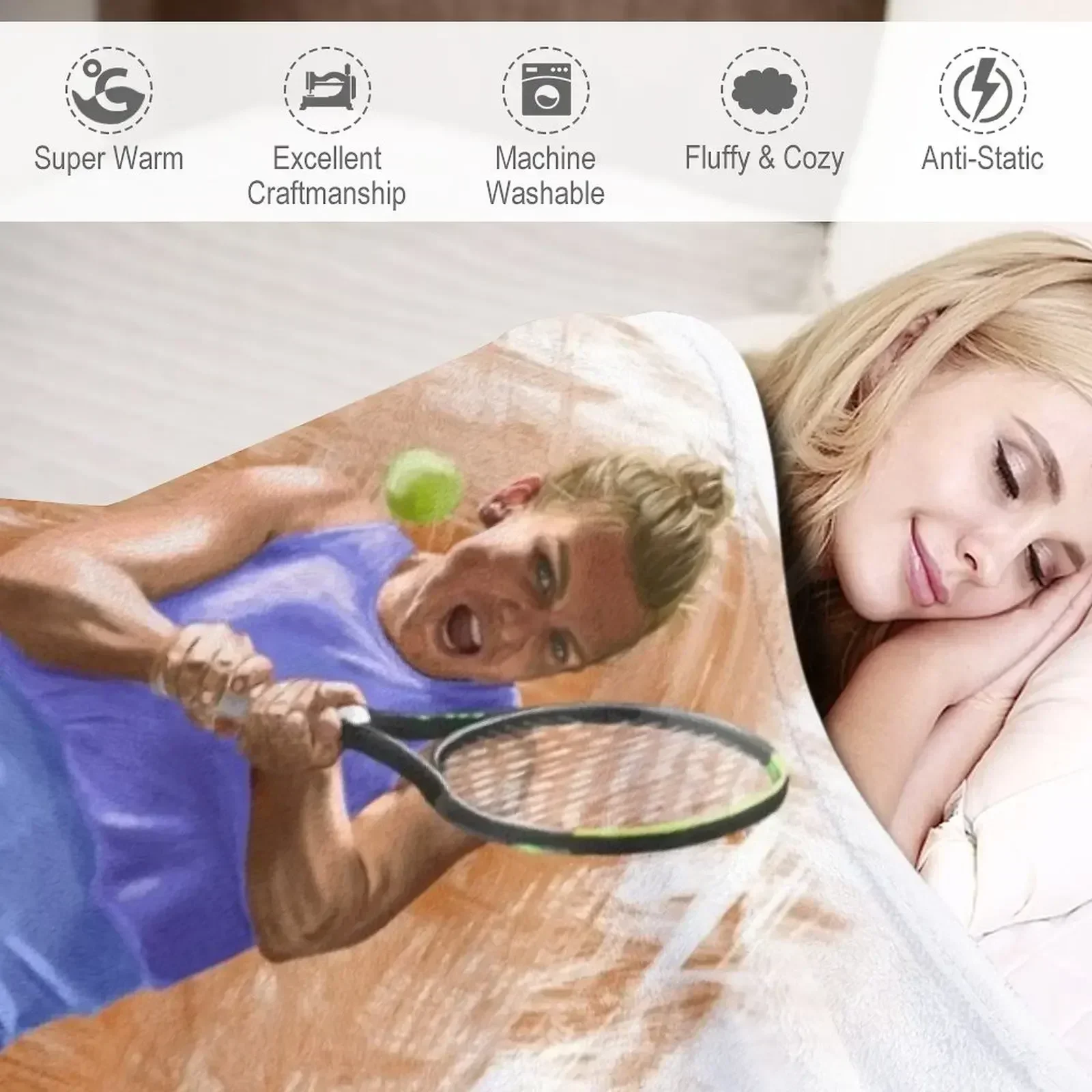 Одеяло Simona Halep 2020 плед для декоративного дивана милые одеяла