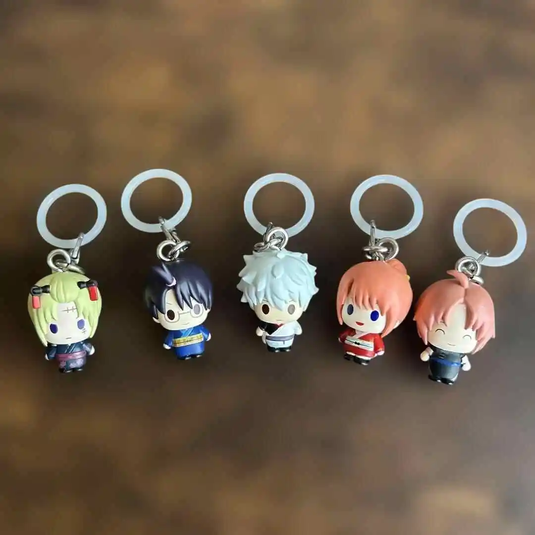 Фото Брелок-подвеска Bandai Gashapon Gintama Yoshiwara Enjou в стиле чиби для фанатов аниме, коллекционный декоративный сувенир. №3