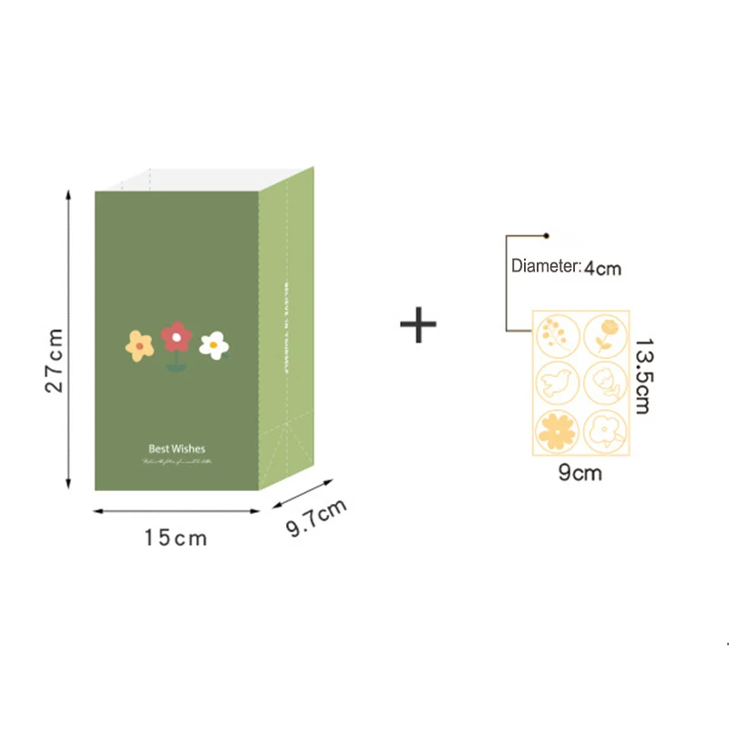 6 шт. бумажных пакетов подарочные пакеты из крафт-бумаги для дня рождения свадьбы