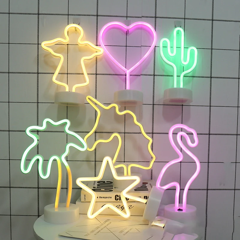 Красочная фотография неоновая вывеска для украшения спальни Рождественская