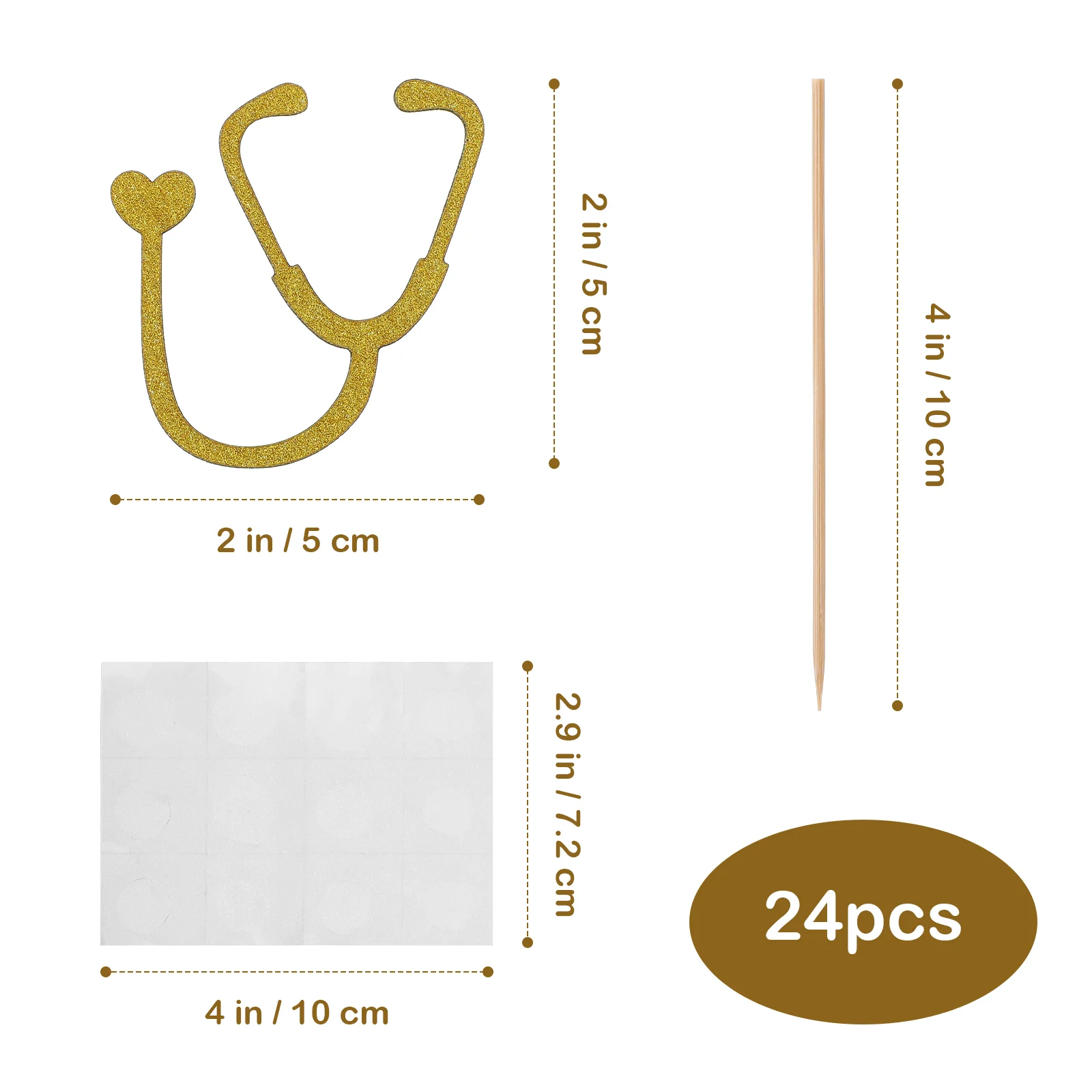 24 шт. стетоскоп для торта бумажные стаканчики декор кексов украшения вечеринки